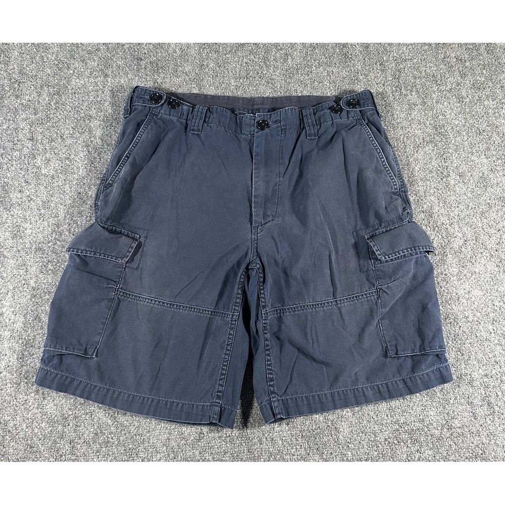 Polo Ralph Lauren Mens 34 Navy Blue Utility Drill Khaki Cargo Shorts